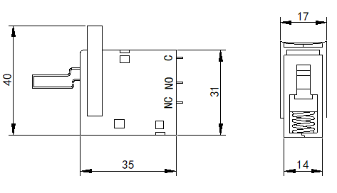 Auxiliary switch of fuse