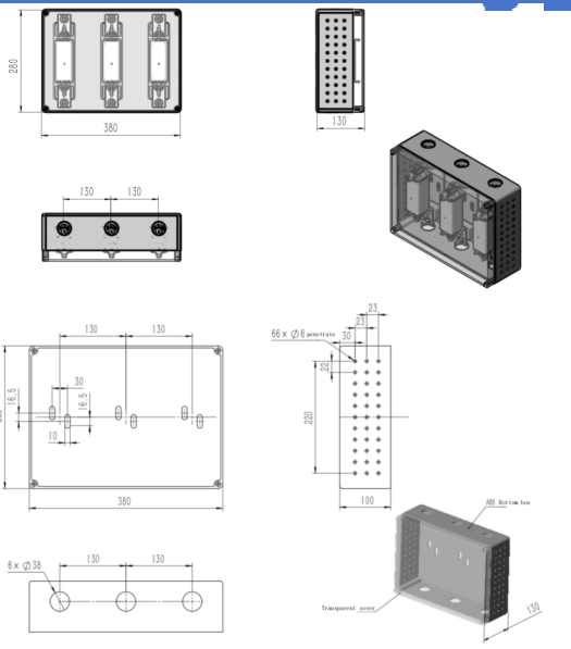 Fuse type isolating switch and protective cover