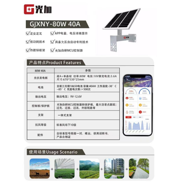 光加GJ80-40A（80W40AH）太阳能板