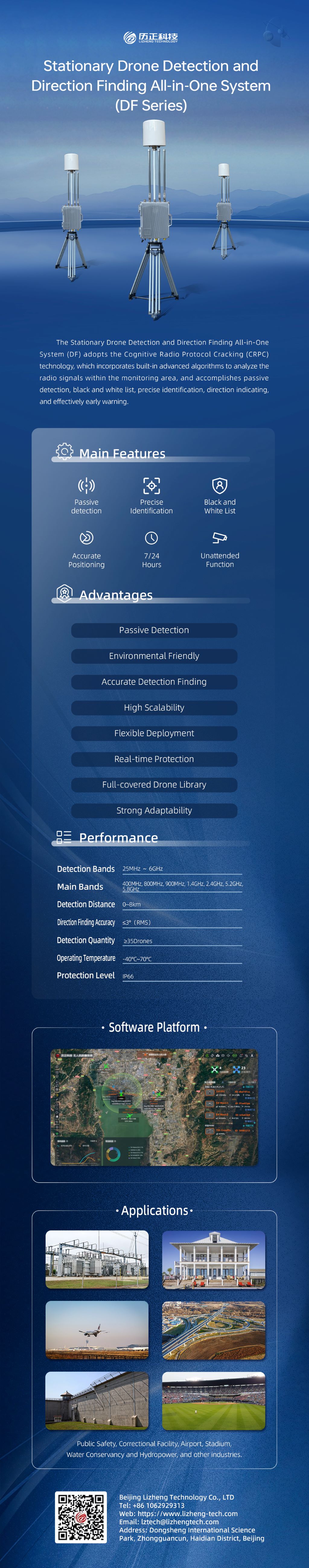 Stationary Drone Detection and Directional Finding All-in-One System (DF)