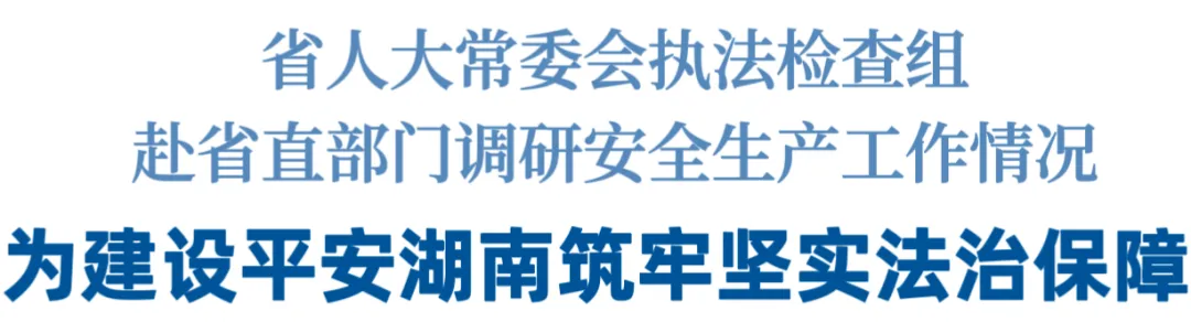 湖南省人大常委會執(zhí)法檢查組調(diào)研由辰安科技承建的自然災害監(jiān)測預警與輔助決策平臺