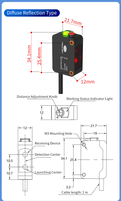 Strip Light Area Photoelectric Sensor FGNS10-10NF-I Series: Precise Detection, Efficient and Stable