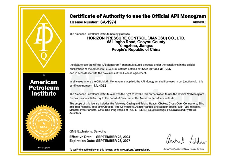 Horizon Pressure Control  API  6A