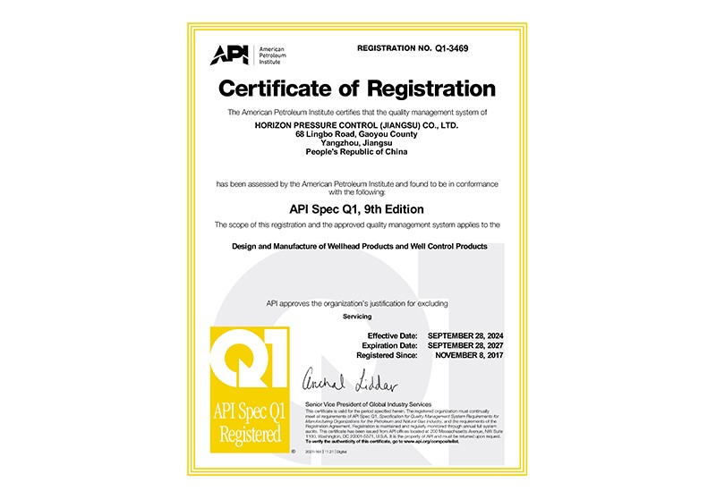 Horizon Pressure Control  API  Q1