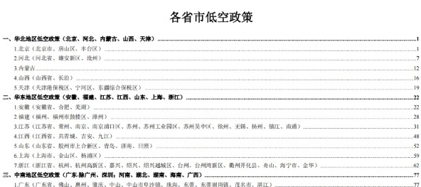 收藏！各省市低空经济相关政策盘点