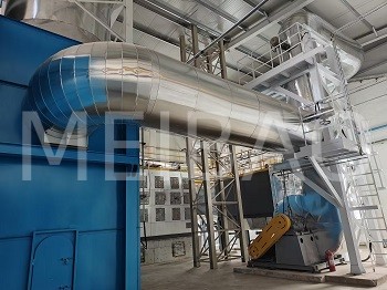 洗衣粉生产用高洁净生物质热风炉投入运行