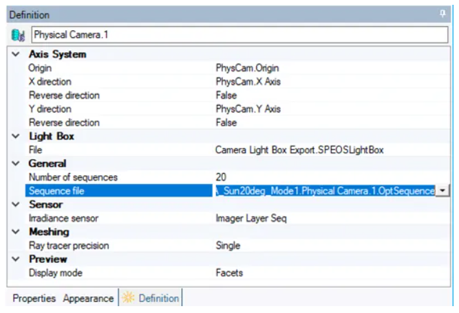 Speos 如何設(shè)置和使用physics camera sensor