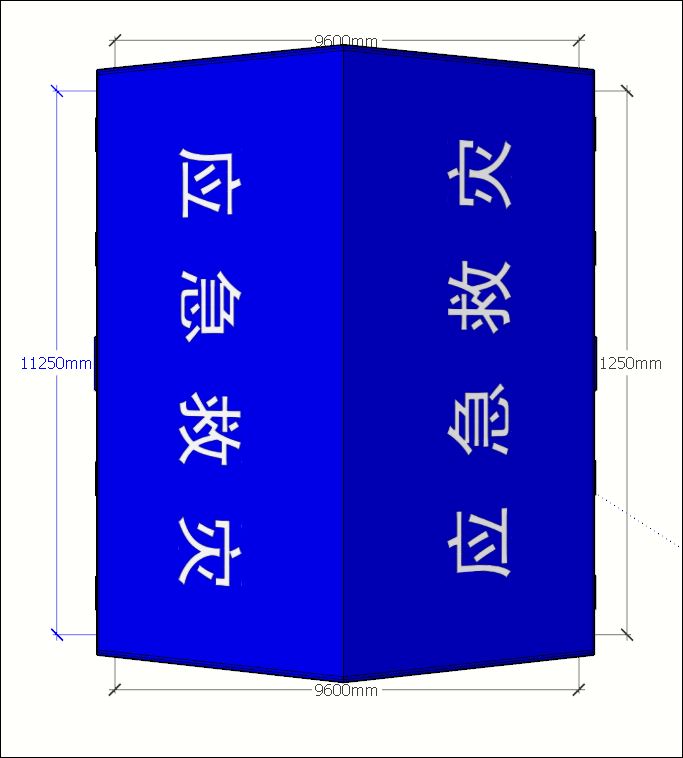 军用110㎡帐篷长宽尺寸俯视图