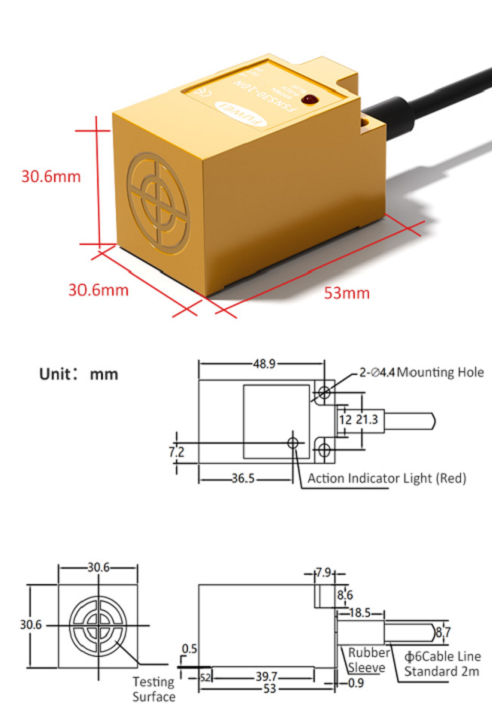 Square proximity sensor FSNS30-10N: excellent performance and reliability