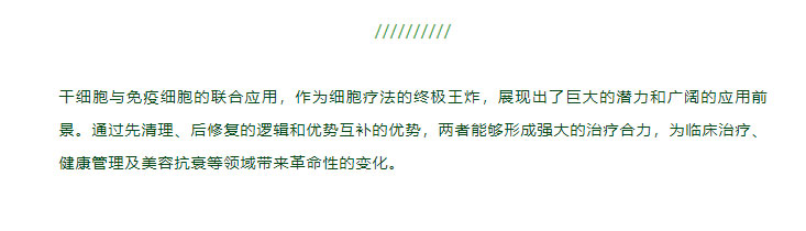 干细胞+免疫细胞丨先清理再修复，实现人体长期健康