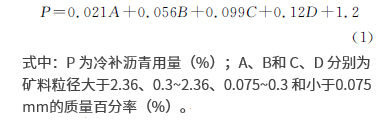 水性環(huán)氧乳化型冷補瀝青混合料性能評價