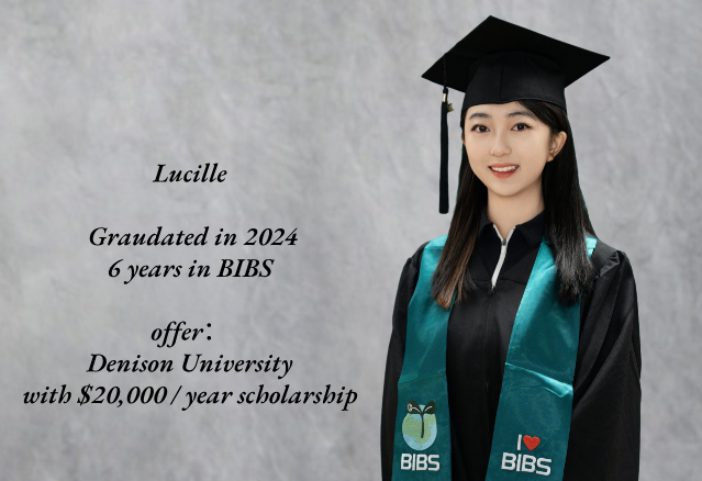 Lucille : Graudated in 2024 / 6 years with BIBS