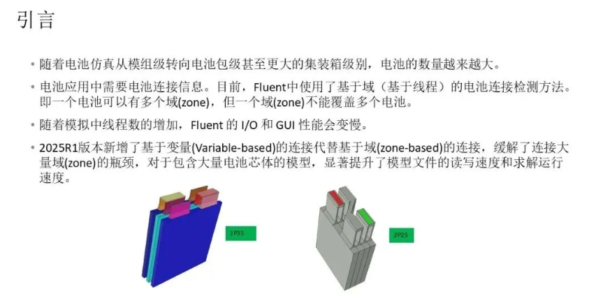 【2025 R1】Ansys CFD 2025R1版本Fluent电池模块新功能