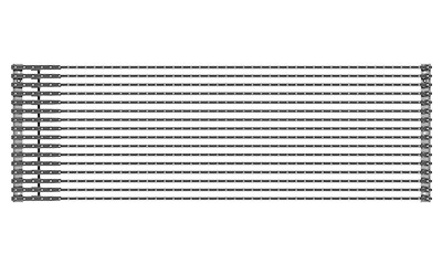 Narrow Width LED Louver Screen 25×25 (SMD)