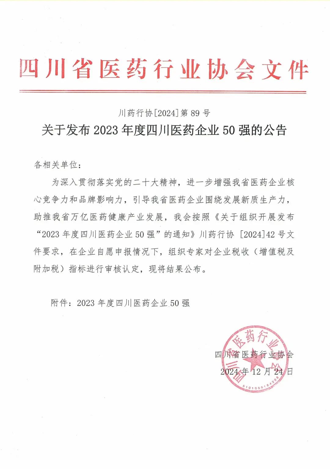 重磅 | 四川醫藥企業50強揭曉，華神藥業榮耀登榜！