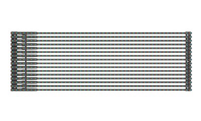 Narrow Width LED Louver Screen 31.25×31.25 (2R2G2B)