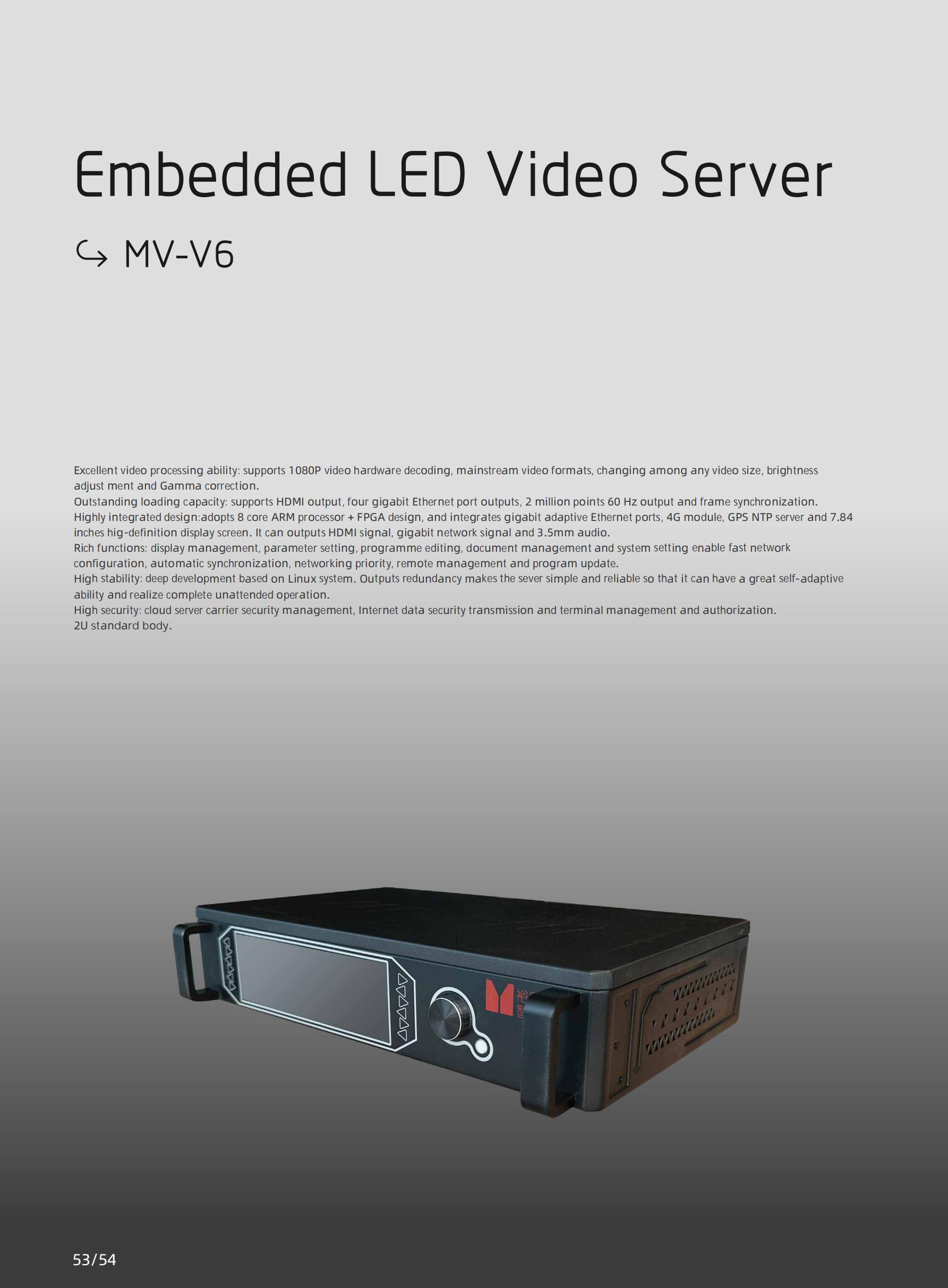 Embedded LED Video Server V6