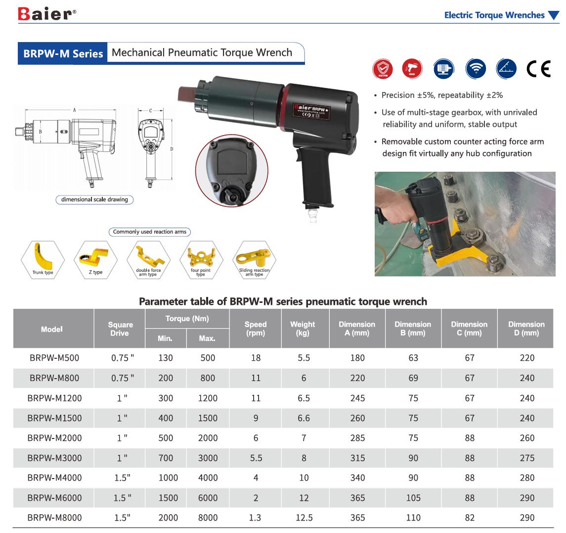 BRPW-M Mechanical Pneumatic Torque Wrench