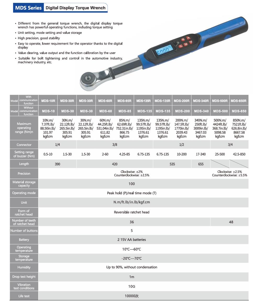 MDS Series--Digital Display Torque Wrench
