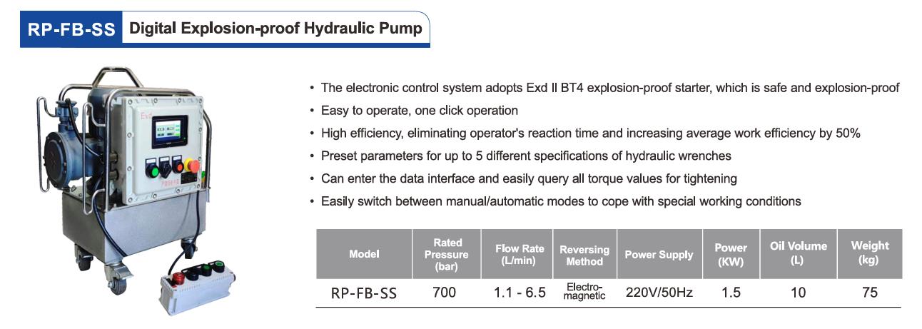 RP-FB-SS Digital Explosion-proof hydraulic pump