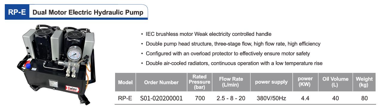 RP-E Dual motor Electric hydraulic pump