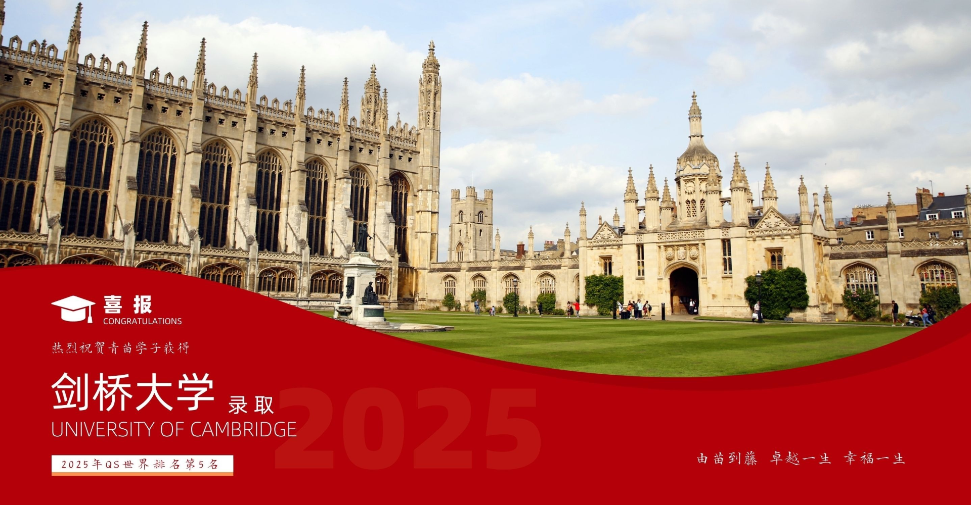 The Class of 2025 has been admitted to Cambridge University!