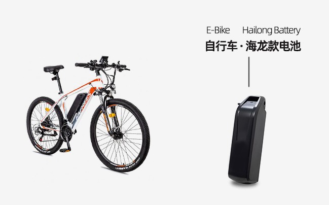 Ebike山地自行车36V48V可充电海龙款电池