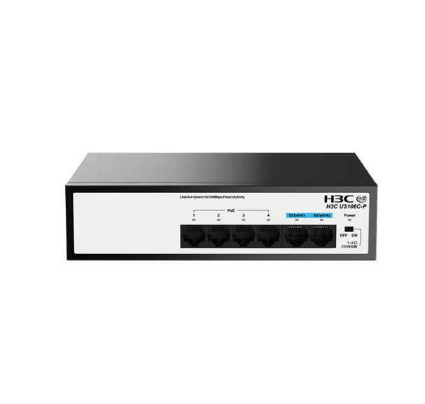 H3C US106C-P百兆POE 4+2 口交换机
