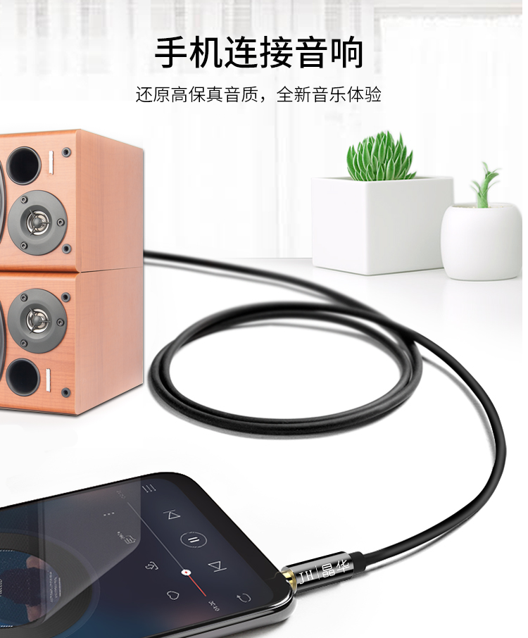 【A312D】晶华一对一音箱线（4节接头）1.2米