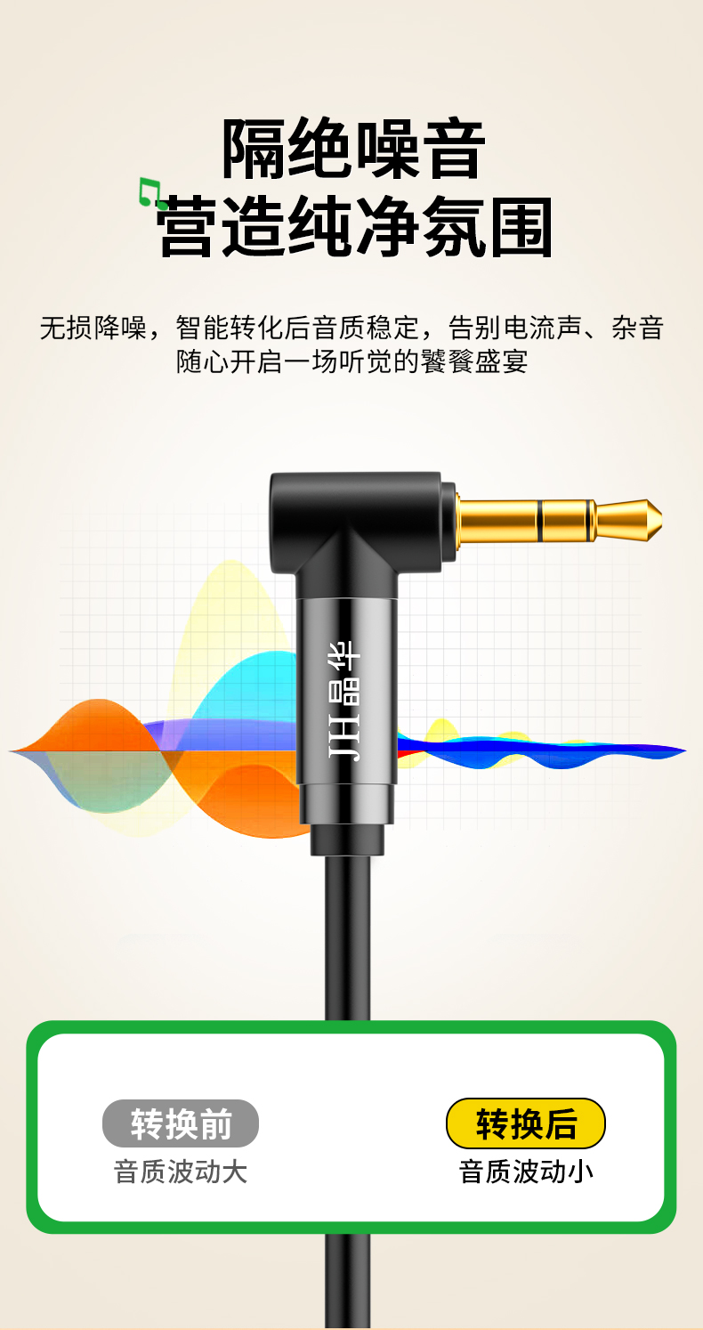 【A330D】晶华一对一音箱线（弯头-直头）1.2米