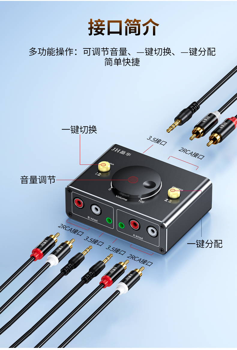 【Q281】音频切换器（分配）2口