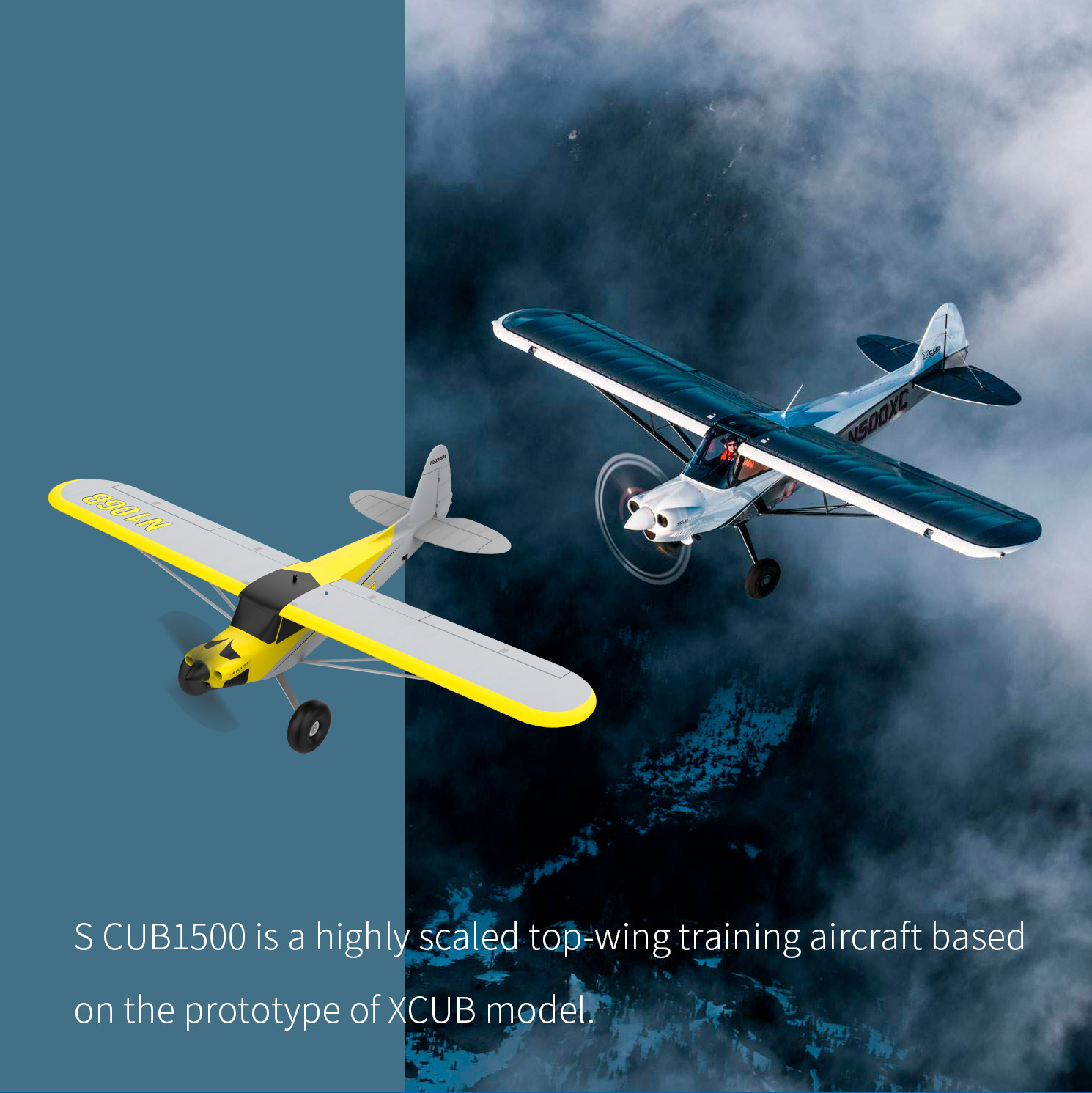 TOP RC HOBBY 1500MM S CUB YELLOW
