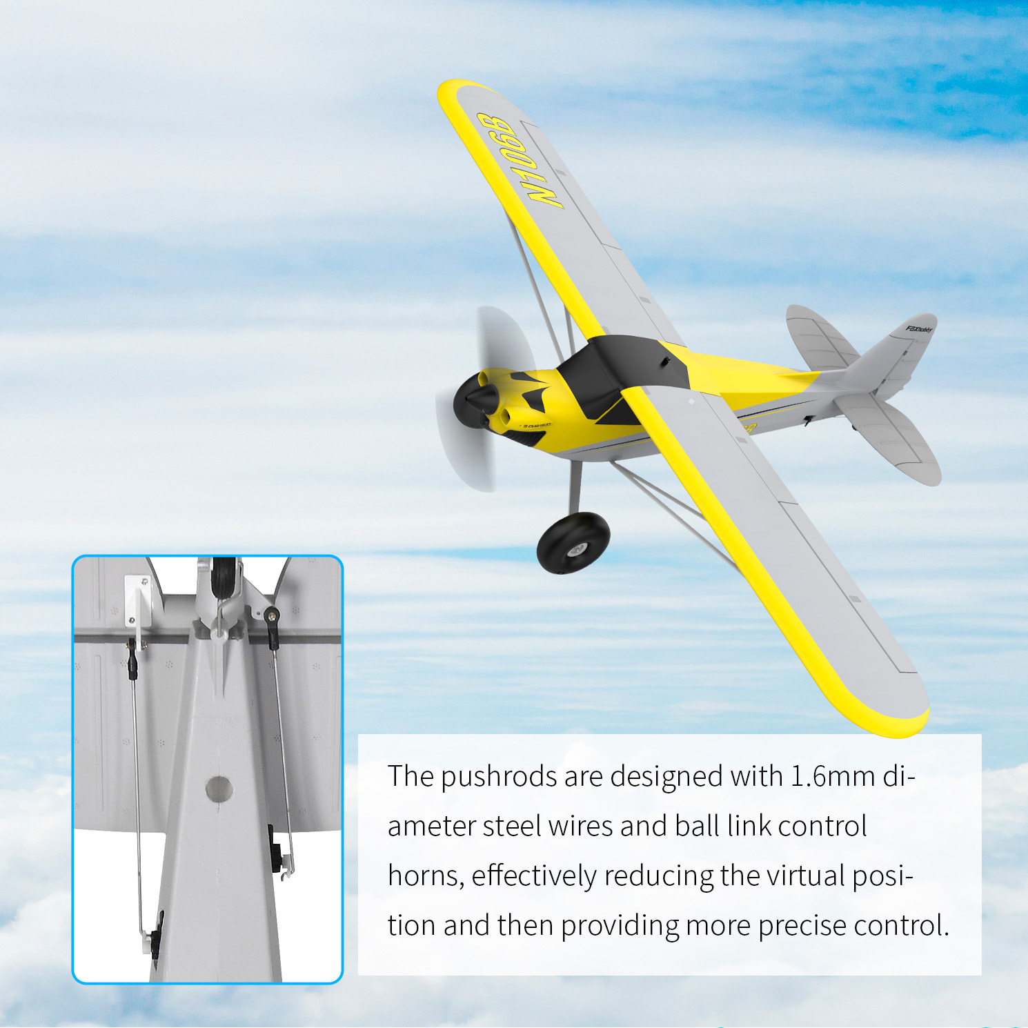 TOP RC HOBBY 1500MM S CUB YELLOW