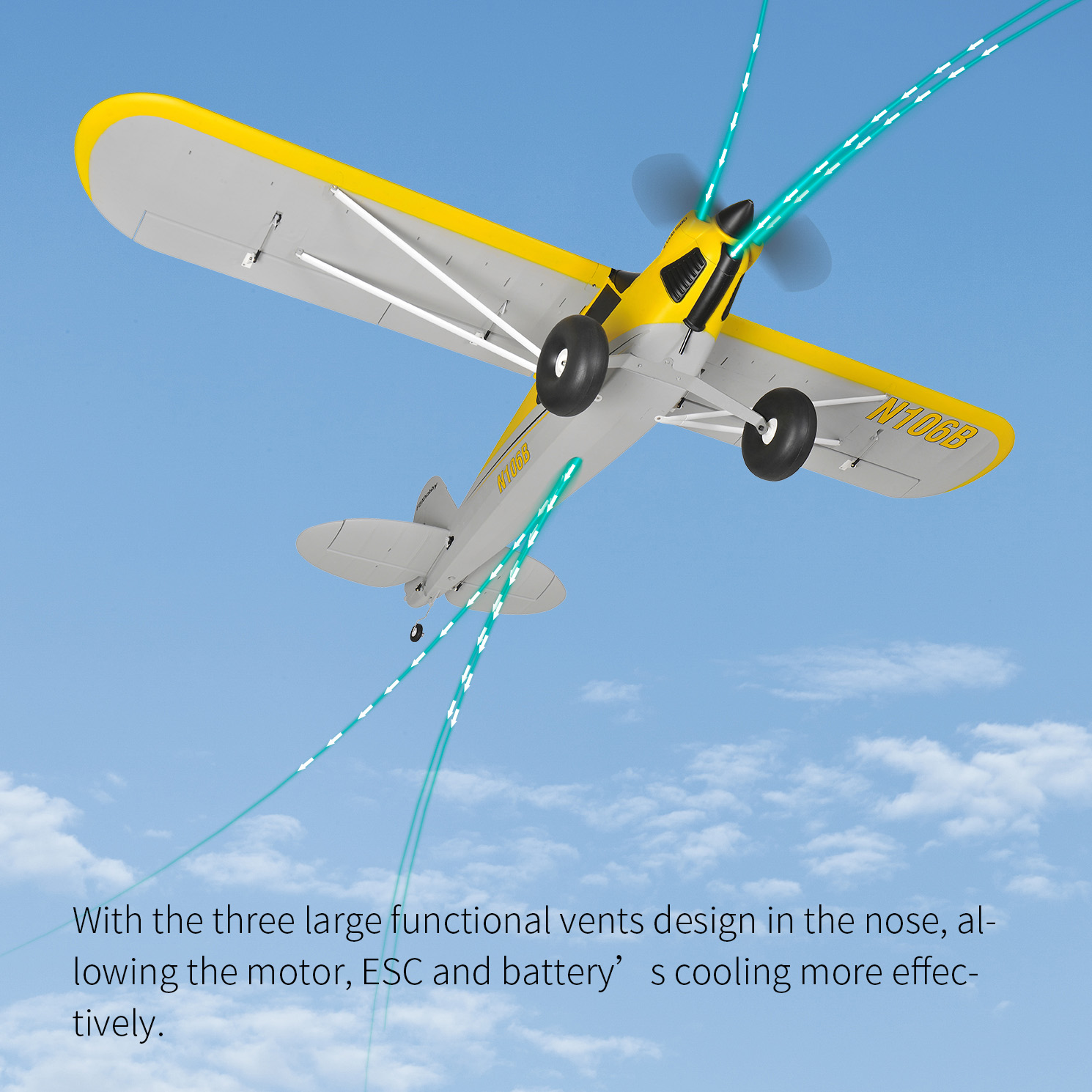 TOP RC HOBBY 1500MM S CUB YELLOW