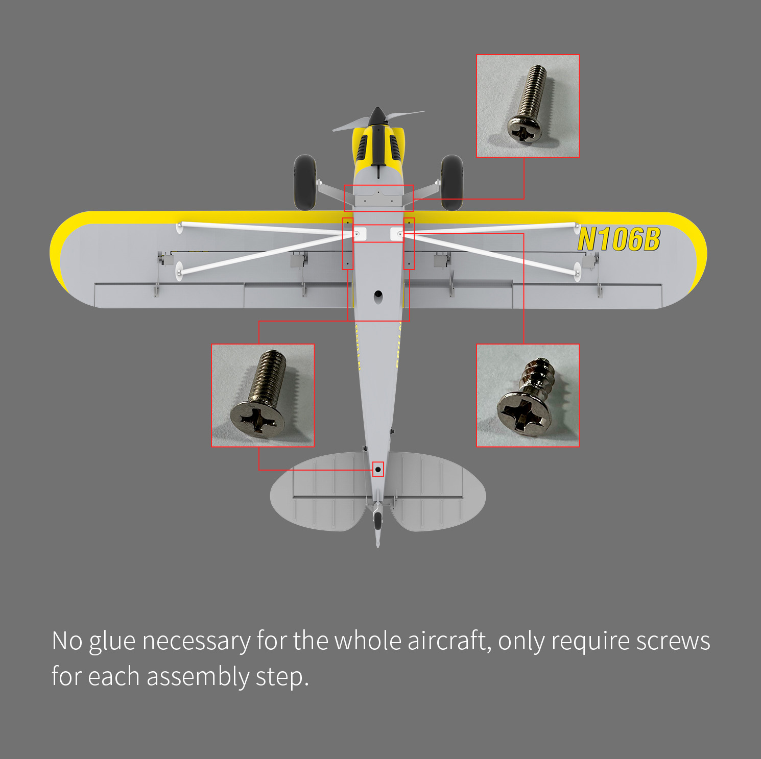 TOP RC HOBBY 1500MM S CUB YELLOW