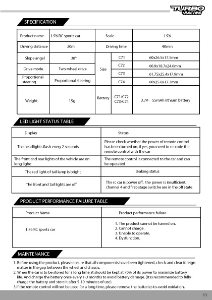 C71-LE/C72-LE/C73-LE/C74-LE Lnstruction manual