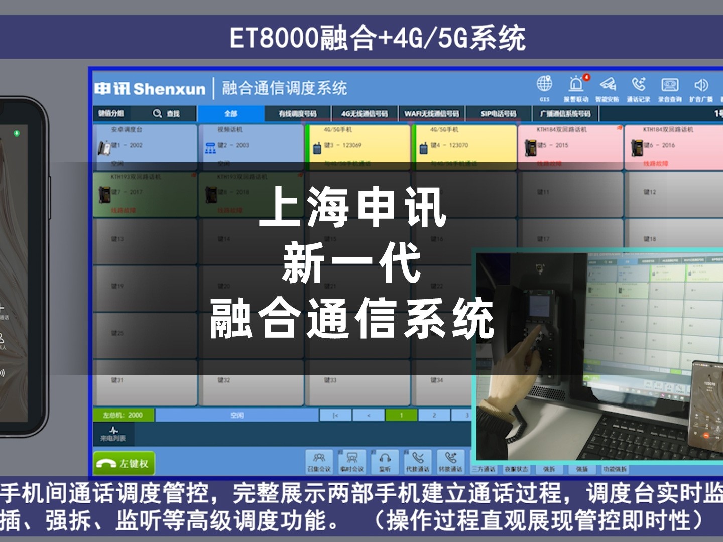 上海申讯的新一代融合通信系统通过创新架构实现了与4G/5G系统的无缝协同，构建起弹性化、智能化的通信平台。