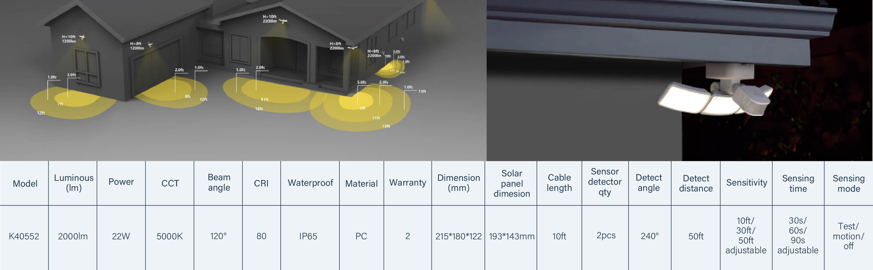 Solar Security Light K40552