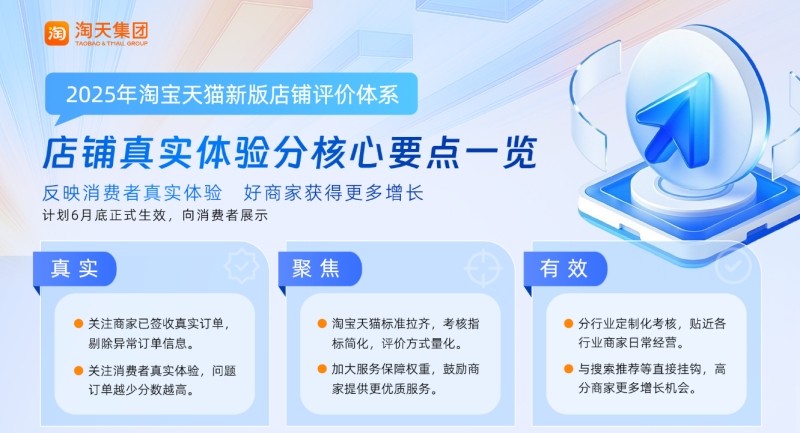 打击虚假评分：淘宝天猫新版店铺评价体系