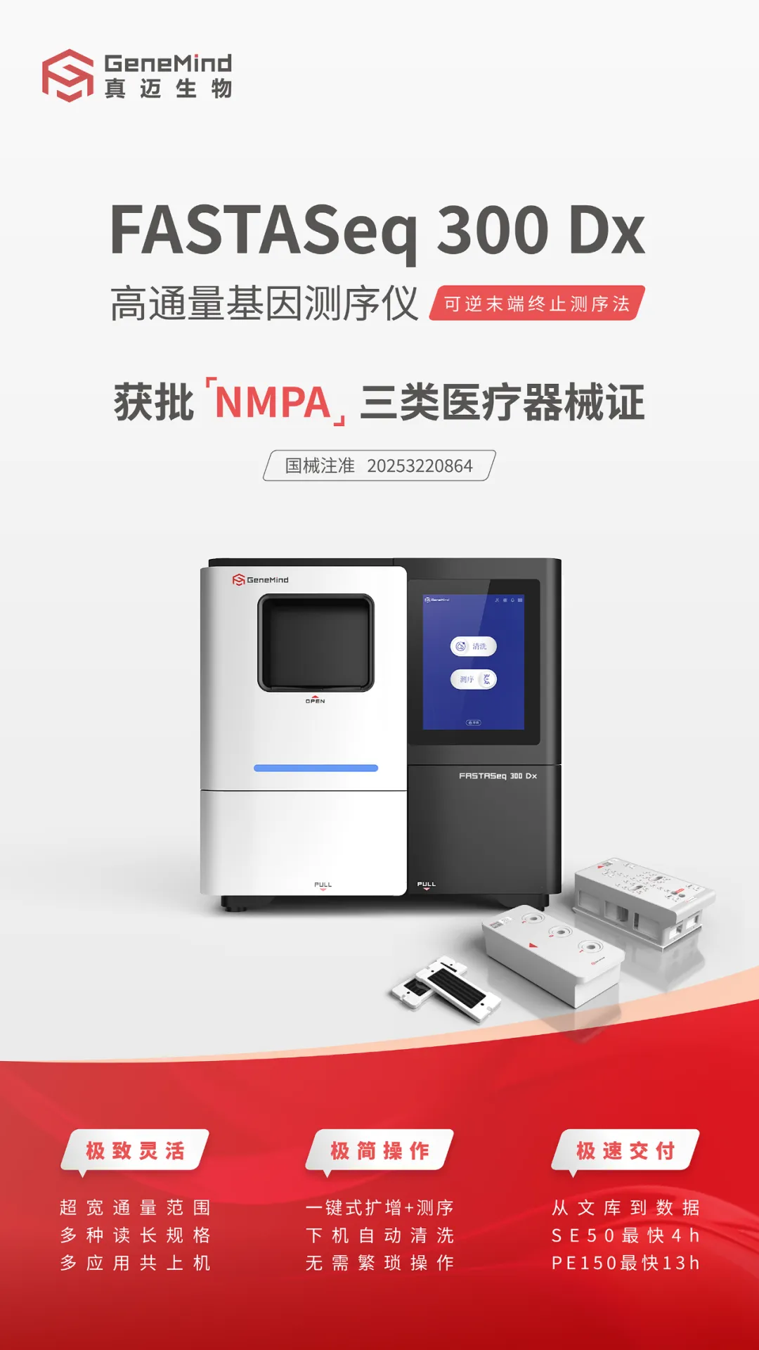 重磅!臨床應(yīng)用再添國產(chǎn)利器,真邁FASTASeq 300 Dx獲批國家藥監(jiān)局三類醫(yī)療器械注冊(cè)證 重磅!臨床應(yīng)用再添國產(chǎn)利器,真邁FASTASeq 300 Dx獲批國家藥監(jiān)局三類醫(yī)療器械注冊(cè)證