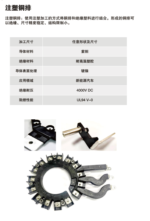 注塑铜排