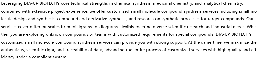 Customized Small Molecule Compound Synthesis Services