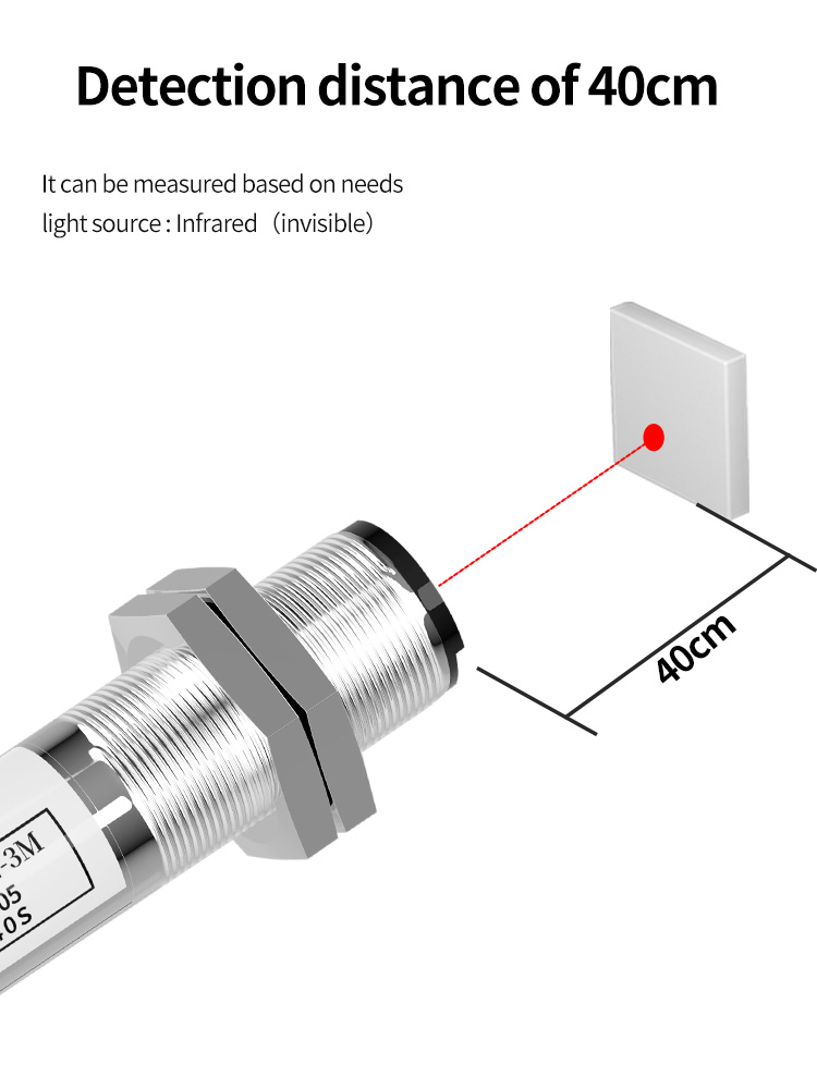 Precision anti-interference diffuse reflection expert: CDD-40N-3M photoelectric switch Precision anti-interference diffuse reflection expert: CDD-40N-3M photoelectric switch