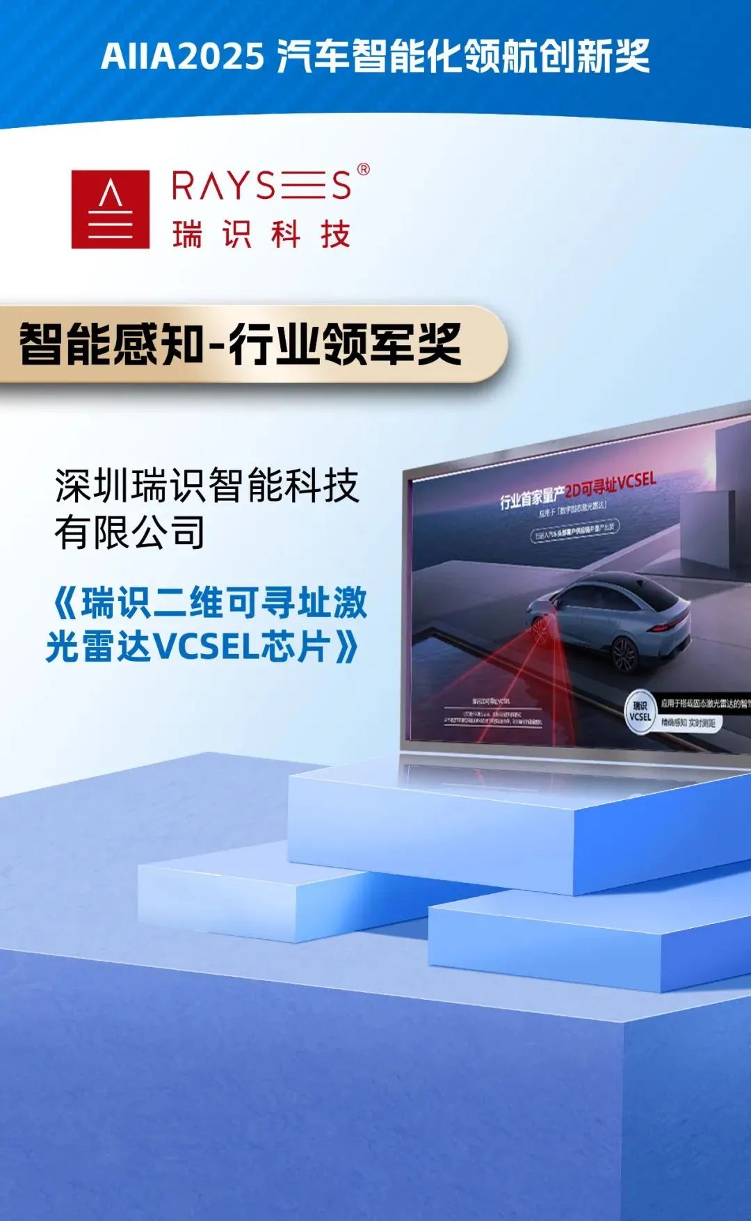 已投企业 | 瑞识科技荣获AIIA2025汽车智能化领航创新奖 已投企业 | 瑞识科技荣获AIIA2025汽车智能化领航创新奖