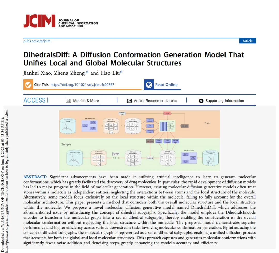 予路乾行再登JCIM,用AI大模型生成小分子3D构象! 予路乾行再登JCIM,用AI大模型生成小分子3D构象!