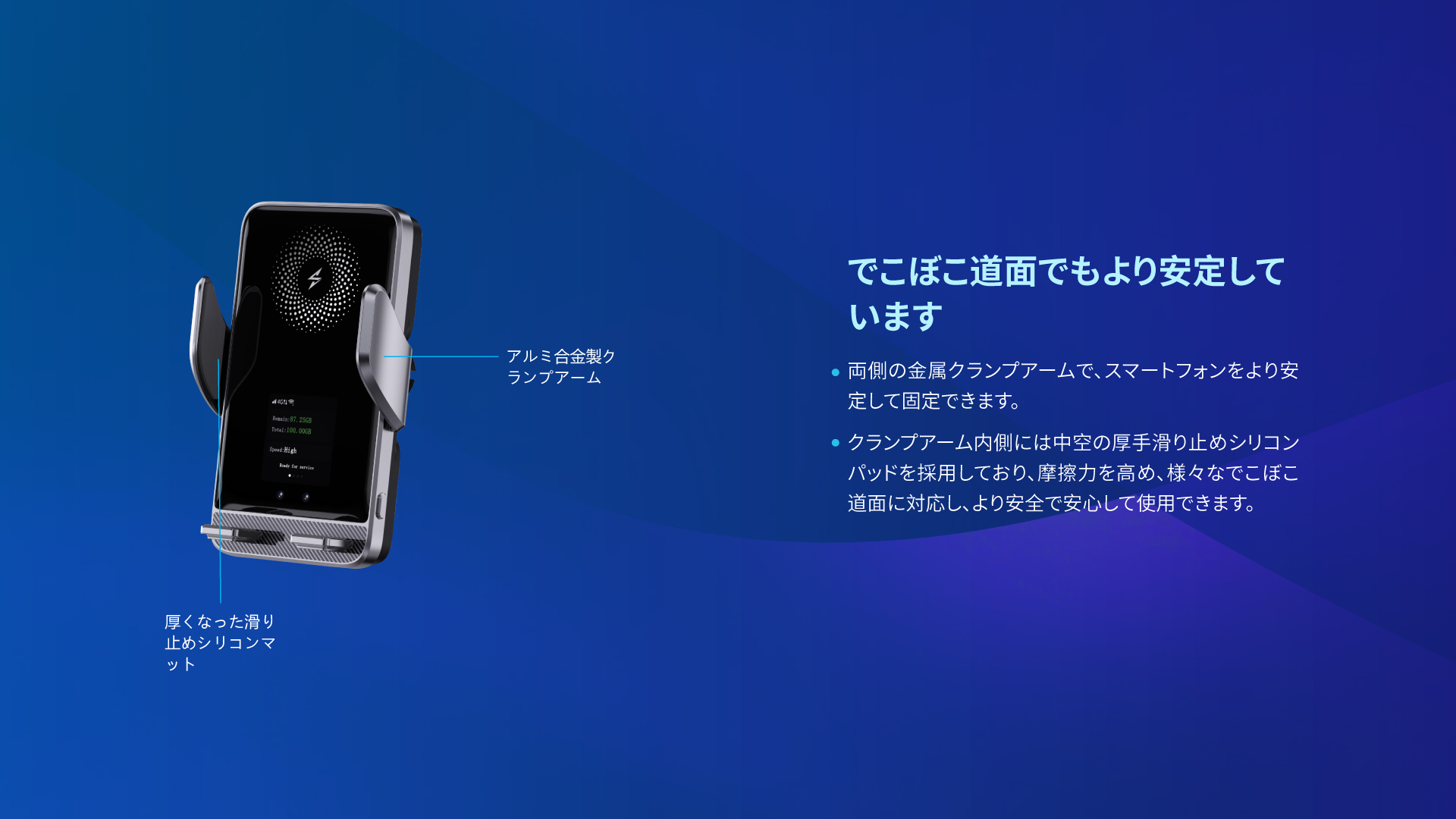 4GグローバルvSIM多機能車載WiFi スマホホルダー TC10