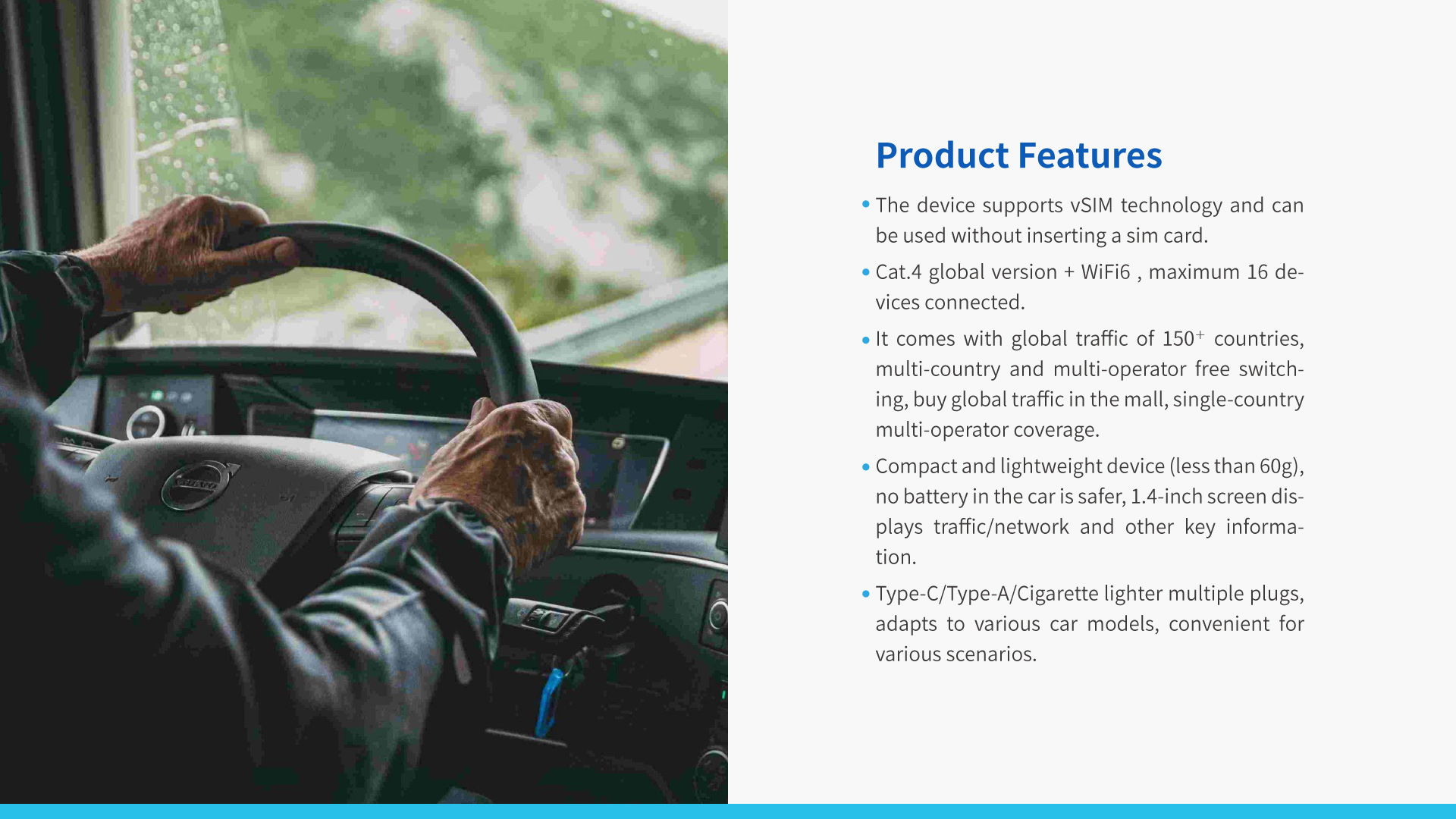 Global Edition Car 4G Router  TD20