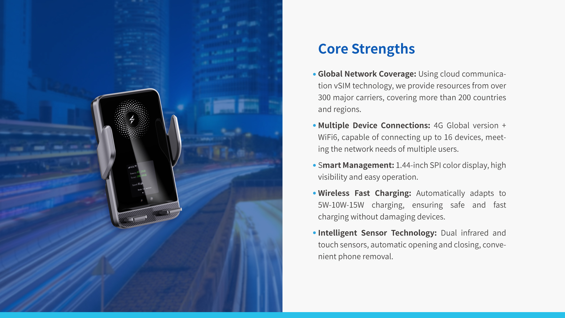 4G Global vSIM Multi-functional  Car Wi-Fi Smartphone Holder TC10