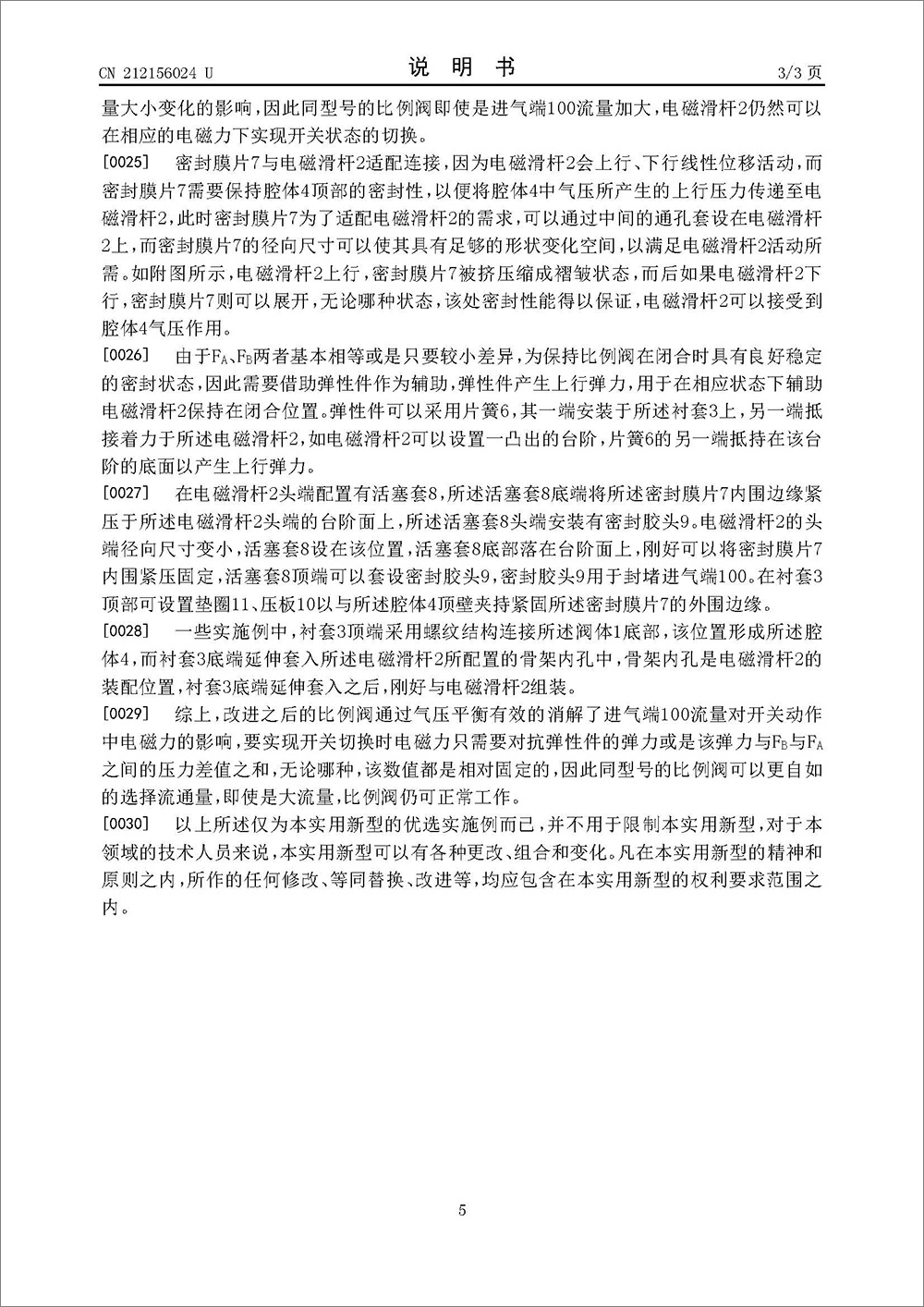 实用新型专利-《自平衡比例阀》 实用新型专利-《自平衡比例阀》