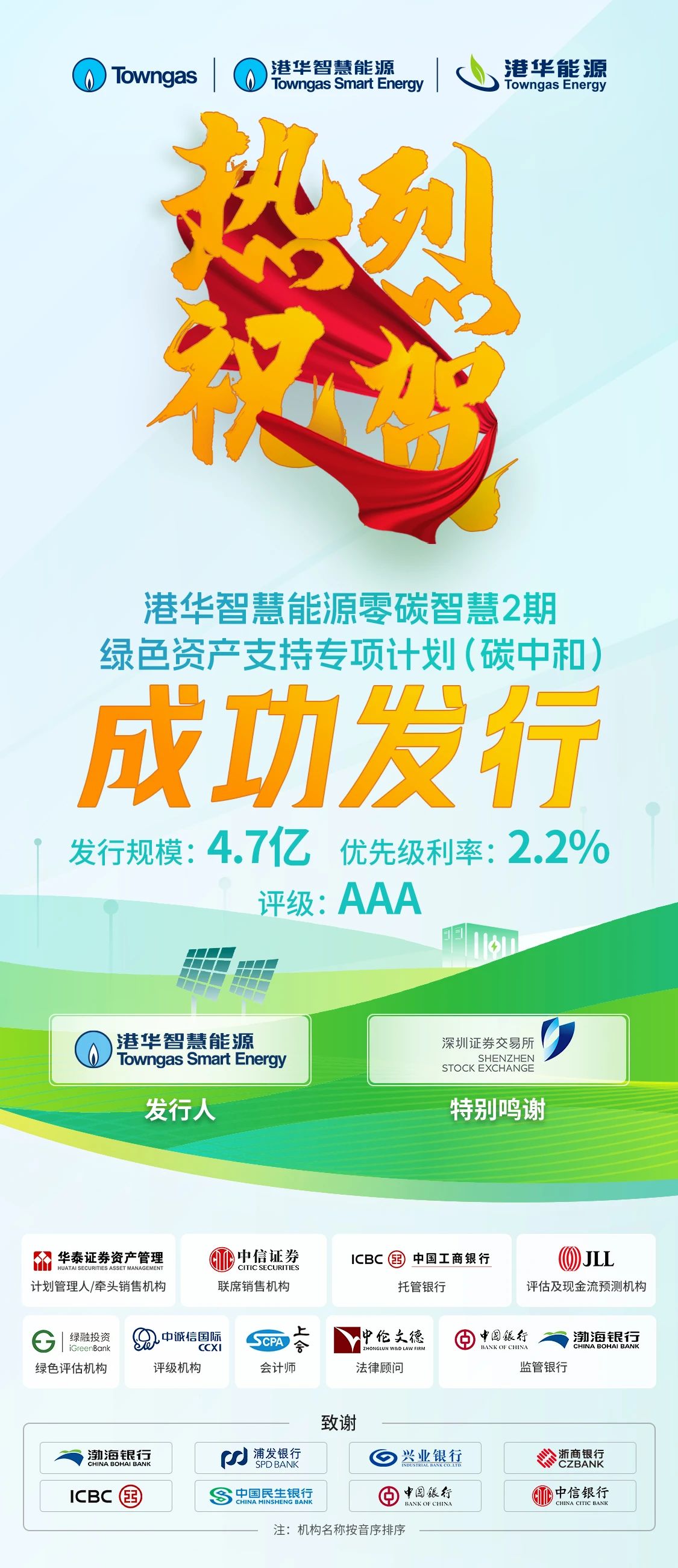 【会员动态】港华智慧能源“零碳智慧2期”类REITs成功发行 【会员动态】港华智慧能源“零碳智慧2期”类REITs成功发行